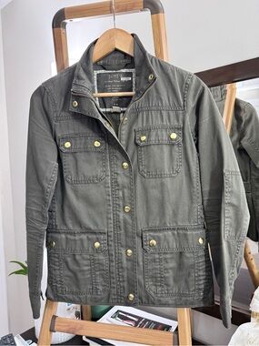 J. Crew Downtown Field Jacket Army Olive Green XXS